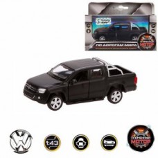 Машина мет. 1:46 Volkswagen Amarok, откр.двери, 12см, черный матовый