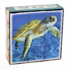 Кубики "Обитатели морей" (без обклейки) 9 шт арт.0