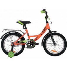 Велосипед NOVATRACK 20", VECTOR, оранжевый, защита А-тип, тормоз нож., крылья и багажник чёрн.