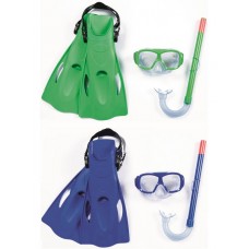 BW Комплект для плавания Essential Freestyle (маска, трубка, ласты), два цвета, от 7 лет