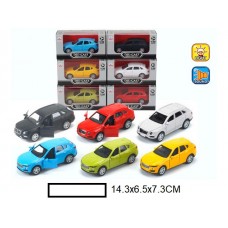 Машина металлическая 1:36 "Die-cast", свет, звук, в ассорт., кор.