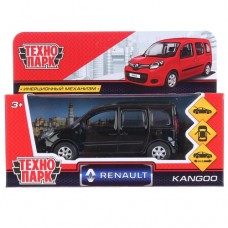Машина металл RENAULT KANGOO длина 12 см, двери, багаж, инерц, черный, кор. Технопарк в кор.2*36шт