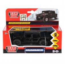 272411 Машина металл HUMMER h1 ПИКАП, 12 см, дв., багаж., инерц., черн., кор. Технопарк в кор.2*24шт