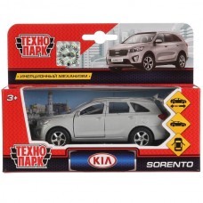 Машина металл KIA sorento prime, 12 см, двери, багаж., инерц., сереб., кор. Технопарк в кор.2*24шт