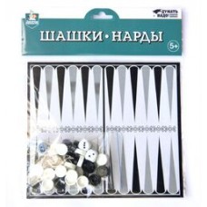 Игра настольная "Шашки-Нарды" европодвес арт.04025