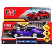 298371 Машина металл свет-звук MUSCLE CAR длина 12 см, двери, инерц, ассорт,  кор. Технопарк в кор.2