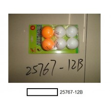 Набор шариков для настольного тенниса (6 шт), в ассорт., блистер