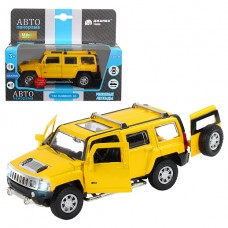 ТМ "Автопанорама" Машинка металлическая 1:32 Hummer H3, желтый, свет, звук, откр. двери и багажник,
