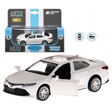 ТМ "Автопанорама" Машинка металлическая 1:43 Toyota Camry, белый, откр. двери, инерция, в/к 17,5*12,