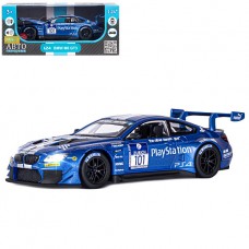 ТМ "Автопанорама" Машинка металлическая, 1:24, BMW M6 GT3, синий, откр. двери и капот, свет, звук, с