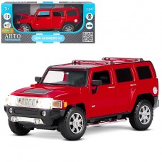 ТМ "Автопанорама" Машинка металлическая, 1:24, Hummer H3, красный,  откр. передние и задняя дверь, к