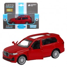 ТМ "Автопанорама" Машинка металлическая, 1:44, BMW X7, красный металлик, откр. двери, в/к 17,5*12,5*