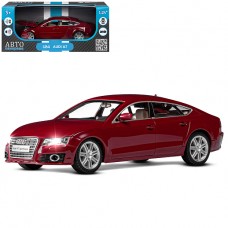 ТМ "Автопанорама" Машинка металлическая 1:24 Audi A7, бордовый, откр. двери, капот и багажник, свет,