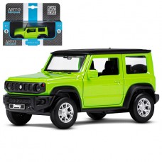 ТМ "Автопанорама" Машинка металлическая 1:32 Suzuki Jimny, зеленый, инерция, откр. двери, в/к 17,5*1