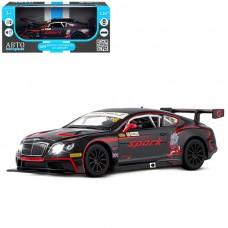 ТМ "Автопанорама" Машинка металл 1:24 Bentley Continental GT3 Concept, черный + красный, свободный х