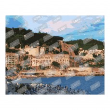 Кпн-222 Картина по номерам на картоне 40*50 см "Утро в Монако"