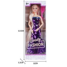 Кукла, цвет платья фиолетовый, в/к 11х5,3х32,5 см