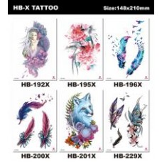 Татуировка-наклейка РК (14,8х21) Микс № 10 (WS011-1)