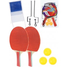 Набор РК для наст тенниса (2ракетки 3шарика сетка) толщина 5мм блистер AN01014