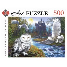 Artpuzzle. ПАЗЛЫ 500 элементов. БЕЛЫЕ СОВЫ (Арт. Х500-0437)
