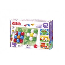 Мозаика для самых маленьких Baby Toys "Цветочек" d 40/6 цв (39 эл) арт.03583